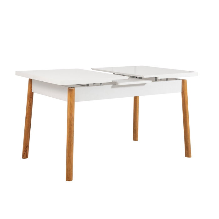 Hanah Home Mesa de Comedor Extensible Santiago Masa Atlantic White